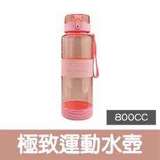 PERFECT 理想牌 極緻運動水壺 耐高溫直飲水瓶 透明質感, 1個, 【800cc 粉色】極緻運動水壺
