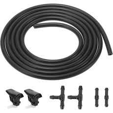 Boxonly 7피스 전면 윈드실드 와셔 스프레이 키트 - 2003–2011 캐딜락 CTS STS SRX와 호환 - 4개의 커넥터가 있는 2m 호스 - OE# 1577874