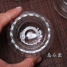 自在坊茶具 南瓜造型雙層玻璃品茗杯，隔熱賞茶杯，精巧茶具，品味生活, 南瓜款, 1個