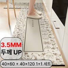 라멜리 주방 발매트 빨아쓰는 규조토 매트 두꺼운 2종세트, A타입