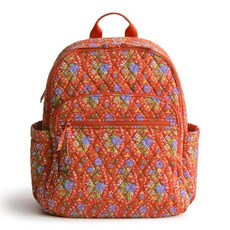 Vera Bradley 여성용 밴크로프트 백팩 - 프리미엄 면 가든 페이즐리 원사이즈