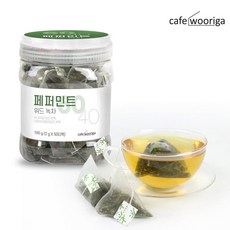 wooriga 胡椒薄荷綠茶三角茶包, 2g, 50個, 1罐