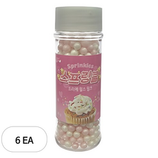 브레드가든 드라제 펄 핑크 스프링클, 45g, 6개