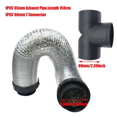 42mm 1 Vavles 플랩 에어 벤트 T 피스 파이프 조이너 커넥터 Webasto Eberspaecher 디젤 주차 히터, 04 LBGJT Set-65mm-150cm