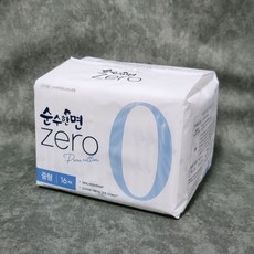 순수한면 제로 순면 뉴 생리대 날개형, 중형, 16개입, 1개