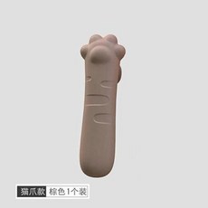 防靜電 貓把手 防撞門把手 門把保護套 臥室 衛生間, 咖啡色,1只裝, 1個