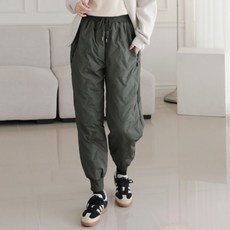 여성 겨울 패딩 배기핏 조거팬츠 고주파 압착 방한 바지 겨울필수품 편안한바지 100019