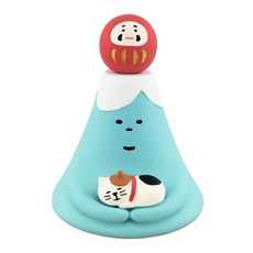 concombre 富士山貓咪達摩裝飾擺件 可愛桌面中心擺飾, 富士山達摩貓, 1個