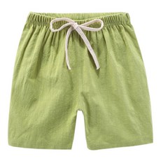 JoyBaby兒童短褲 夏季竹節棉薄款透氣棉麻 舒適寬鬆寶寶睡褲