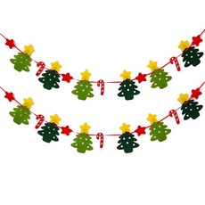 MODACore 摩達客 聖誕拉條串旗 聖誕樹拐杖造型吊飾, 1個