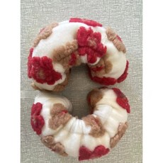 스케이트 소커 피겨 털날집 블레이드 사진참조 아이스하키, 1개, 3D 레드 플라워 1쌍