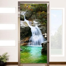 아트박스/꾸밈 cl826-풍수재물운이상승하는폭포_현관문시트지, 본품