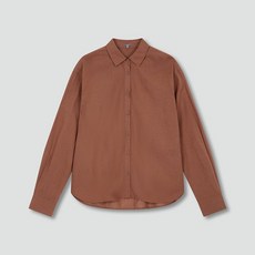 JAJU 여 리넨 블렌디드 긴팔 셔츠 J115203106076 549391