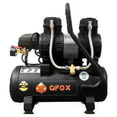 GFOX雙缸3.5HP15L無油靜音空壓機配電壓顯示快速型 適用於木工、噴漆修補, 單色, 1個