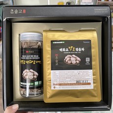 추석선물 명절선물 세트 건표고 슬라이스 발효덖음차 2종세트