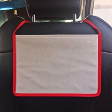 汽車掛袋兒童多功能椅背收納袋 觸屏平板袋, 1個, 看平板觸屏袋--正紅色