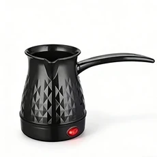 전기 터키식 플라스틱 커피포트 주전자 급속 가열 중동식 브루잉 미니, 01 유럽 ​​연합, 01 검정색