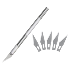 스테인리스 정밀 가공 공예 칼 종이 나무 도자기 다용도 조각 커터 칼, 1세트, 실버(스텐)