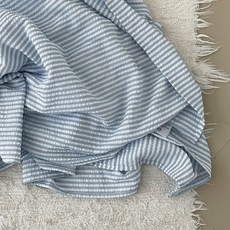 아우어스숍 스트라이프 시원한 홑겹 이불 여름 블랭킷, L (145x180cm)