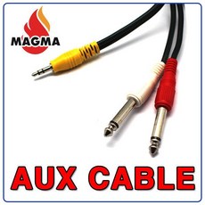 AUX CABLE 케이블 앰프연결선 기타 앰프 마이크 852972, 3.5-5.5 X2 케이블 1.5M