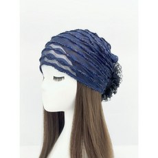 蕾絲網紗遮白髮帽包頭帽春夏盤髮透氣優雅洋氣帽子女蕾丝头巾頭巾帽 W Z 6 2網紗帽 蕾絲帽