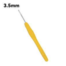 手工編織彩虹軟柄鉤針 TPR軟柄鉤針實心軟柄鋁鉤針鉤針套裝毛線針, 1個