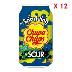 츄파춥스 스파클링 사우어 블루베리, 12개, 345ml