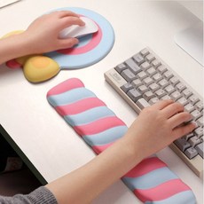 직장인 데스크테리어 키보드 팜레스트 마우스 손목받침대 세트 푹신한 패드, 1개, 롤리팝set
