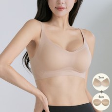 cikicoco 심리스 노와이어 볼륨업 누디브라 1P/2P 4cm 뽕패드 증정