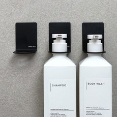 샴푸걸이( 접착제) 블랙/실버 43mm(거품용), 실버, 2개