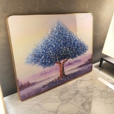 Kuching island. 橫財滿滿 致富畫框 財富成功 藍色搖錢樹, 1個, 金色