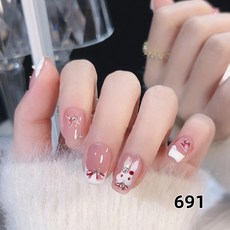 DAEWON 네일팁 젤 인조손톱 네일아트 셀프네일 24P, 1개, 691