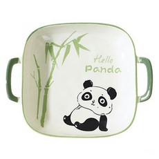 deeliz 판다 양수 플레이트, 화이트, 1개