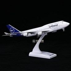 飛機模型 30CM帶輪子帶燈仿真飛機模型德國漢莎航空波音747客機禮品擺件 航模客機 仿真原型機 航空模型, 1個, 30CM帶輪子帶燈仿真飛機模型德國漢莎航