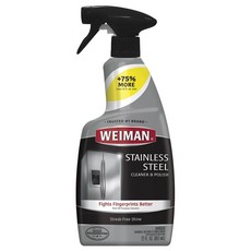 와이만 WEIMAN 스테인레스 스틸 클리너 냉장고 싱크대 화장실 스프레이 651ml, 1개
