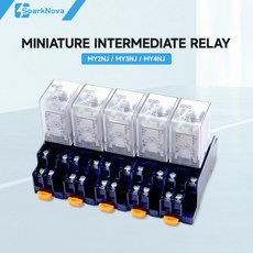 호환 5pcs MY2NJ MY3NJ MY4NJ 전원 릴레이 12V 24V DC / 110V 220V 380V AC DPDT DIN 레일 마운트 소켓 베, 02 AC 110V, 01 CHINA, 01 현재 범위 1