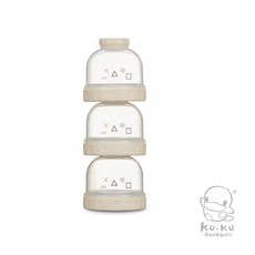 酷咕鴨 KUKU 純真之瞳疊疊樂鈕扣式奶粉罐, 1個, 柔光杏