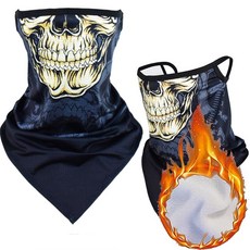 얼굴 햇빛 가리개 해골마스크 골든 라이더 바이크, 황금 해골벨벳 포함