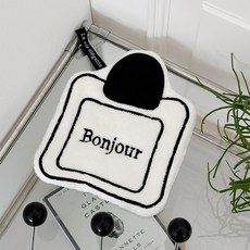 이이공브이샵 프렌치 오브제 핸드타올 고리형수건 키친행주, 향수병, 수건고리 포함, 1개, 면, 다회용