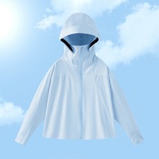 DESSO STORE 兒童冰絲防曬衣 UPF50+ 頭面頸一體防護 輕薄透氣涼感遮陽外套