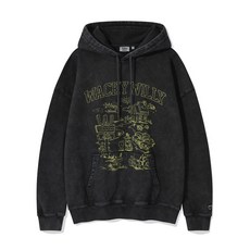 와키윌리 타운 그래픽 다잉 후드 차콜 325483