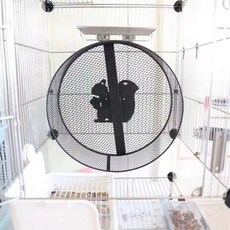 철제 쳇바퀴 고슴도치 햄스터 지름 저소음 검정 놀이터, 35cm 메탈릭 러닝 휠
