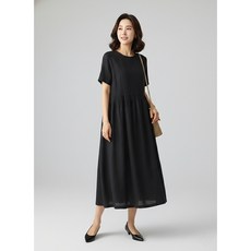 Shopflix 여성 린넨 루즈핏 미디 원피스 반팔 여름 빅사이즈 체형커버 데일리룩 프리미엄 스타일