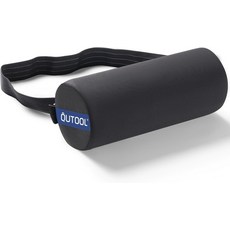 QUTOOL 요추 롤 미끄럼 방지 넓은 스트랩이 있는 사무용 의자용 지지 베개 요통 및 자세 개선 세탁 가능한 커버 책상 자동차 액세서리 블랙 견고함, Firm-lumbar