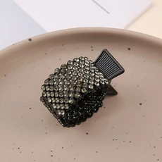 쿠쿠스토어 1pc 우아한 스파클링 라인 석 장식 머리 잡아 클립 비 포니 테일 홀더 여성을위한 유행 헤어 액