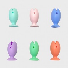 귀여운 실리콘 칫솔꽂이 흡착식 물고기 칫솔꽂이 거치대 욕실 주방 미니, 상세페이지 참조