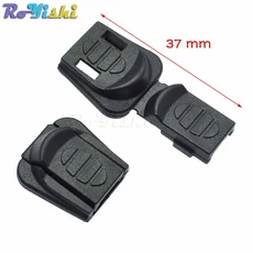 10개/갑 지퍼 풀 코드 엔드 및 테더 팁 잠금 장치 플라스틱 블랙, 04 C0031-B1, C0031