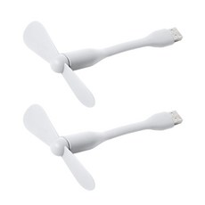 1+1 휴대용 미니 선풍기 usb / 5핀 / 아이폰 8핀 보조배터리 USB 선풍기, 05. C타입젠더+5핀 WH (2개)