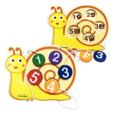 돌쟁이 감성놀이 달팽이모양 숫자맞추기 원목퍼즐/ 육아템 입체퍼즐 집중놀이 셈퍼즐, 1개