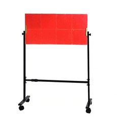 탁구 타겟 훈련 반발판 반동보드 대타기 연습 블랙 휴대용, 1개, L. 고탄성 빨간 8개